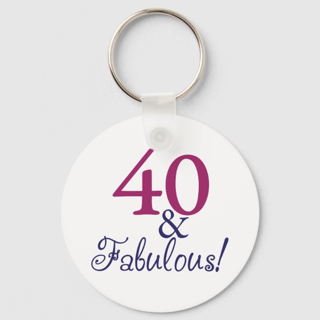 Llavero 40 y fabuloso (40 cumpleaños) (Anverso)