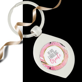 Llavero 40 y magnífico color rosa elegante sofisticado