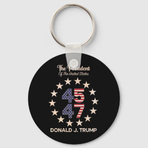 Llavero 45 47 Bandera estadounidense Donald Trump 2024 (en