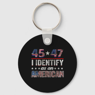 Llavero 45 47 Me Identifico Como Un Tee De Bandera Trump E