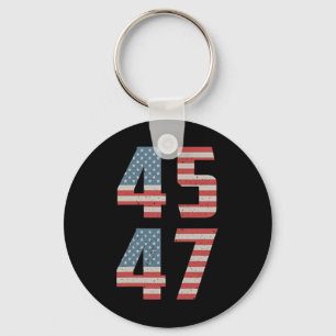 Llavero 45 47 Trump Vintage Retro Estados Unidos Bandera 2