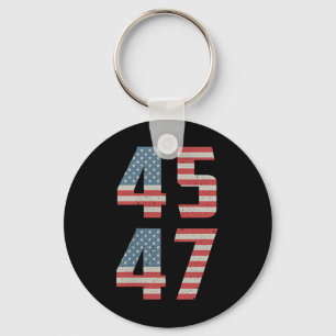 Llavero 45 47 Trump Vintage Retro Estados Unidos Bandera 2