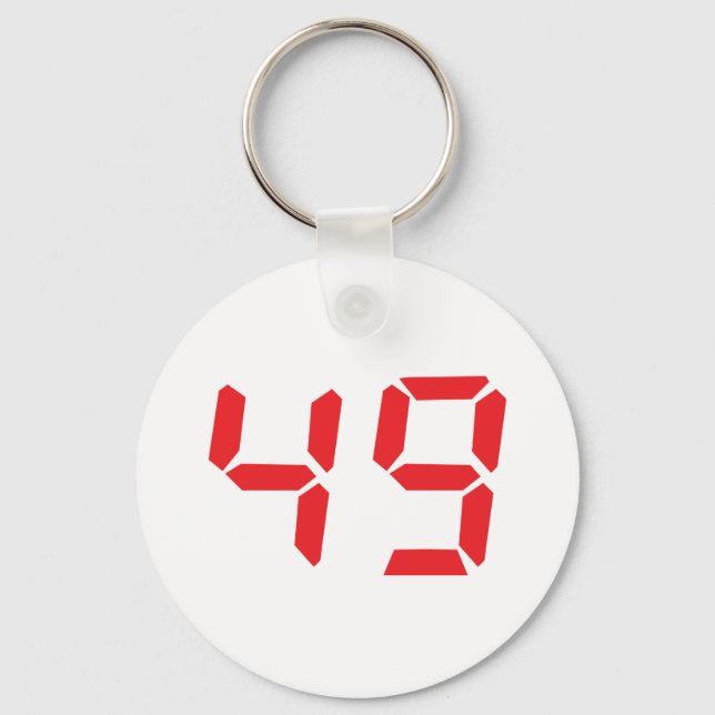 Llavero 49 número digital de cuarenta y nueve despertadore (Anverso)