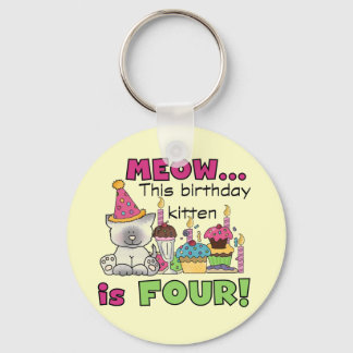 Llavero 4.ª Camiseta y Regalos de Cumpleaños de los Gatito