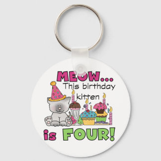 Llavero 4.ª Camiseta y Regalos de Cumpleaños de los Gatito