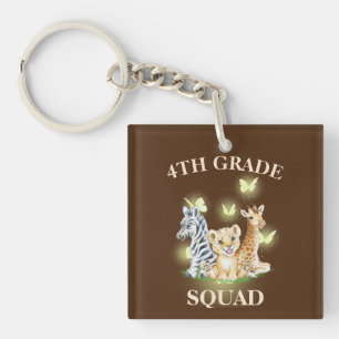 Llavero 4.º Escuadrón Neon Wild Zoo de regreso a la escuel