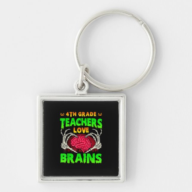 Llavero 4.º Teachers Brains Skeleton Hand Heart Hall (Frente)