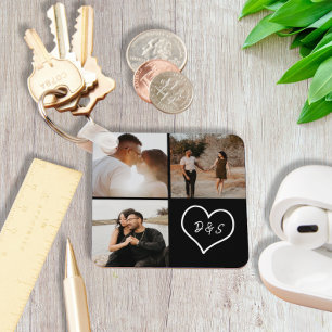 Llavero 4 Collage de Personalizados de fotografía con el c
