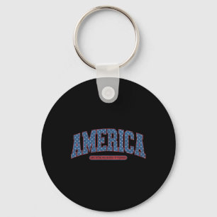 Llavero 4 De Julio América Vintage Retro Hombres Patriótic
