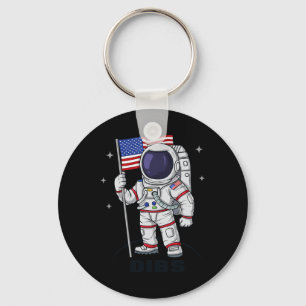 Llavero 4 De Julio Astronauta USA Bandera Estadounidense F