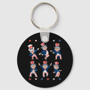 Llavero 4 De Julio Danzando Tío Sam Boys Niños USA Patrio