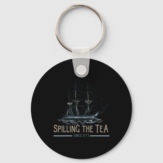 Llavero 4 De Julio Derramando El Té Desde 1773 Cuarto De (Anverso)