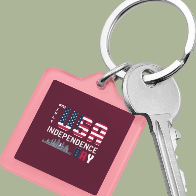 Llavero 4 de julio - Diseño del Día de la Independencia de (Subido por el creador)