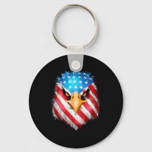 Llavero 4 De Julio Eagle Patriótico Hombres Bandera Estado