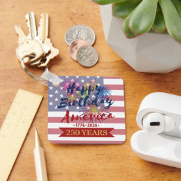 Llavero 4 de julio Feliz cumpleaños América Estados Unidos