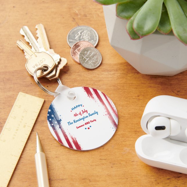 Llavero 4 de julio Fiesta de barbacoa familiar (Escritorio )