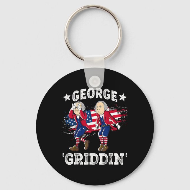 Llavero 4 De Julio George Washington Griddy George Griddi (Anverso)