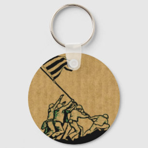Llavero 4 de julio Iwo Jima Dios bendiga la cadena de clav