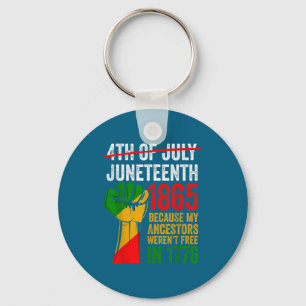 Llavero 4 de julio juneteenth 1865 para hombres mujeres -