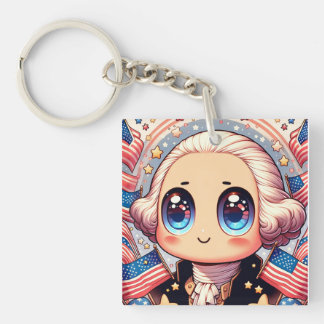 Llavero 4 de julio Kawaii George Washington