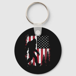Llavero 4 De Julio Pie Grande Sasquatch Patrio Bandera Est