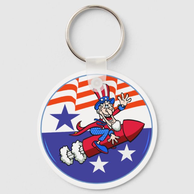 Llavero 4 De Julio Tío Sam Keychain (Anverso)