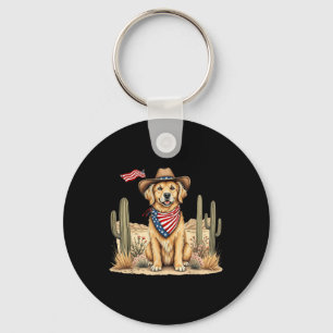 Llavero 4 De Julio Vaquero Patriótico Perro Americano Chal