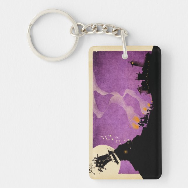 Llavero 4 pequeños monstruos - Noche de Halloween (Frente)