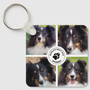 Llavero 4 Personalizados Mascota de plantilla y texto