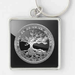 Llavero [500] Árbol celta de vida [Plata]