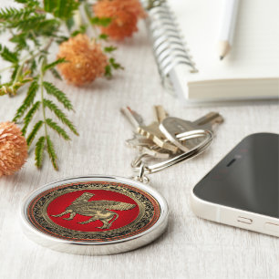 Llavero [500] Toro alado asirio - Lamassu dorado