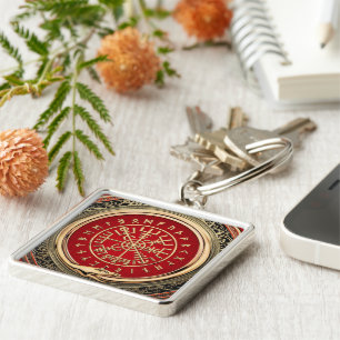 Llavero [500] Vegvisir - Viking Gold Magic Runic Compass