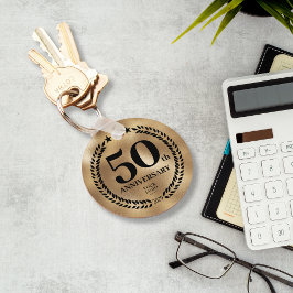 Llavero 50.º Conmemorativo del Oro del aniversario de la A