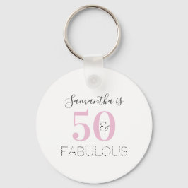 Llavero 50.º cumpleaños Rosa 50 y fabulosos favoritos de f