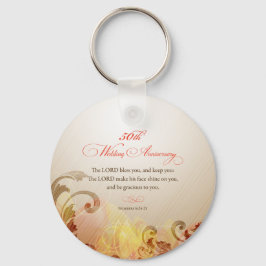 Llavero 50° Aniversario del Boda, bendiciones del Señor y 