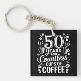 Llavero 50 años y tazas incontables de café