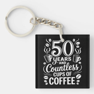 Llavero 50 años y tazas incontables de café