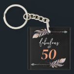 Llavero 50 & Fabulous @ 50 50th Birthday Party Boho Arrows<br><div class="desc">50 & Fabulous @ 50 50th Birthday Party Boho Arrows Keychain.</div>