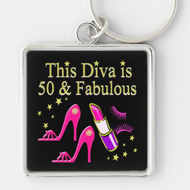 LLAVERO 50 Y FABULOSO DISEÑO DIVA (Frente)