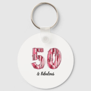 Llavero 50 y fabulosos pincel rosa y leopardo