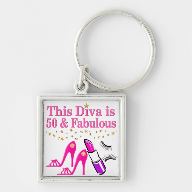 LLAVERO 50 Y FABULOUS DIVA (Frente)
