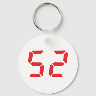 Llavero 52 fifty-two red alarm clock digital number