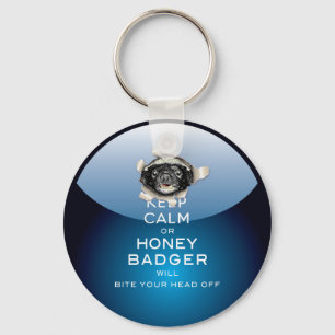 Llavero [52] Guarde la calma o el tejón de miel…