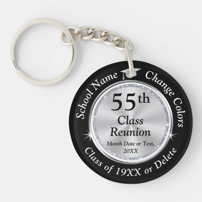 Llavero 55 años de clase Ideas de Reunión, AÑO DE CAMBIO,  (Frente)