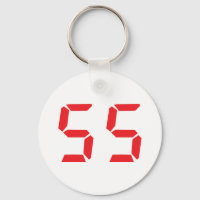 55 fifty-fife red alarm clock digital number