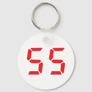 Llavero 55 fifty-fife red alarm clock digital number