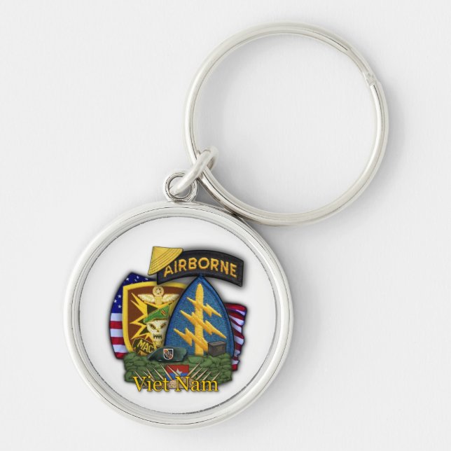Llavero 5.ª fuerza especial veteranos de boinas verdes Key (Frente)