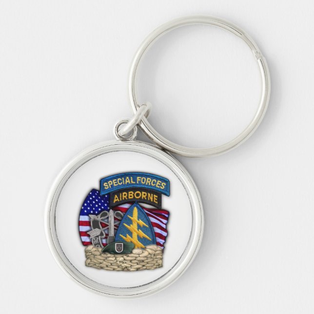 Llavero 5.º grupo de Fuerzas Especiales Green Berets Keych (Frente)