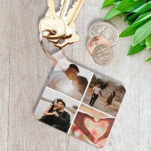 Llavero 5 Collage Personalizado de fotografía cadena de cl