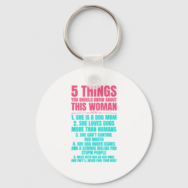 Llavero 5 cosas que deberías saber sobre esta mujer a la q (Anverso)